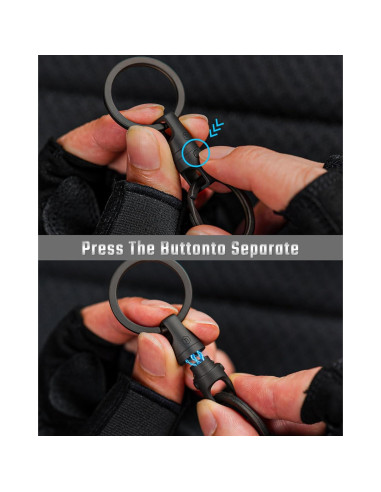 Llavero magnético KeyUnity KA45 de titanio, rotación 360