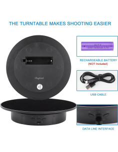 Soporte de Exhibición Rotatorio Motorizado Bosgladek 20 cm Terciopelo 2