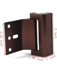 Cerradura de refuerzo de seguridad Annakideya 7.62 cm color café 2