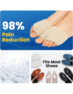 Almohadillas Metatarsales JWHOO - 2 Pares Gel Tamaño L 2