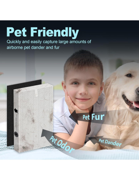 Filtro HEPA HPA300 PETOX para Purificadores Honeywell - 6 HEPA R + 8 Pre-Filtros