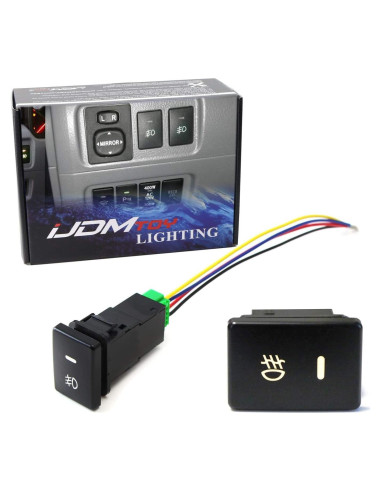 Interruptor de Botón 4 Polos 12V iJDMTOY con LED para Toyota