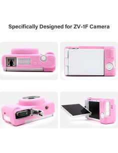 Kit de Accesorios para Cámara Sony ZV-1F - Funda Silicona Rosa 2