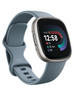 Fitbit Versa 4 Reloj Inteligente Fitness Azul Cascada/Platino 2