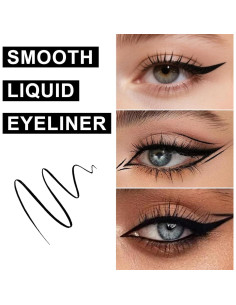 Delineador Líquido Negro Vivacious Cosmetics 0.59 ml Punta Fina 2