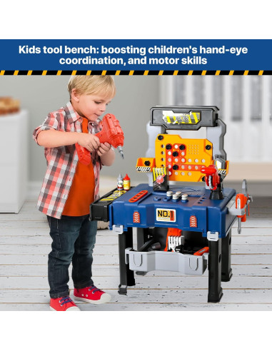 Juego de Banco de Herramientas MUGEYMYD para Niños 66 Acc.