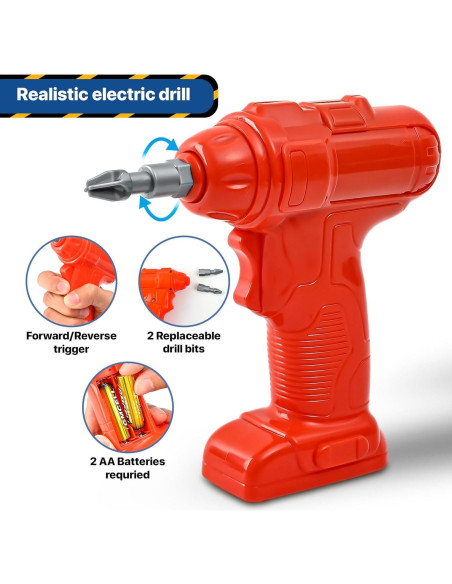 Juego de Banco de Herramientas MUGEYMYD para Niños 66 Acc.