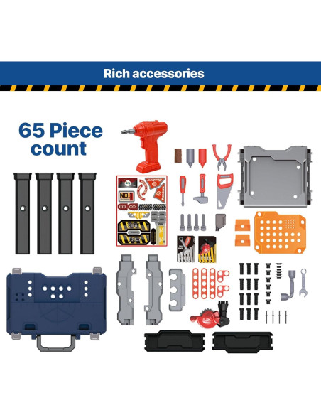 Juego de Banco de Herramientas MUGEYMYD para Niños 66 Acc.