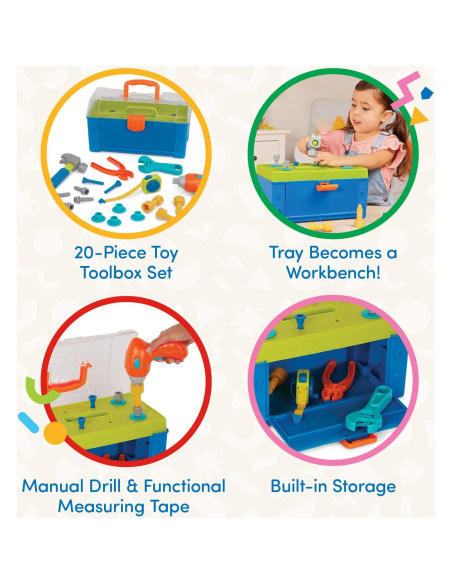 Juego de Herramientas para Niños Battat 20 Piezas Educativo
