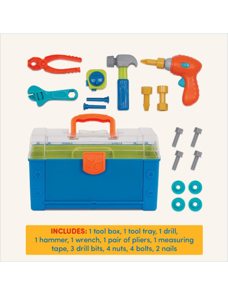 Juego de Herramientas para Niños Battat 20 Piezas Educativo