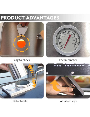 Horno de Pizza PIZZELLO 16" Propano y Leña con Accesorios