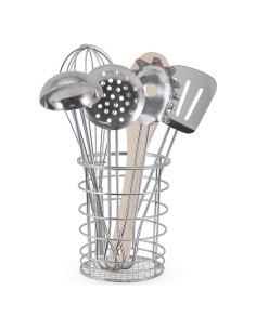 Set de Utensilios de Cocina Melissa & Doug 7 Piezas Acero y Madera