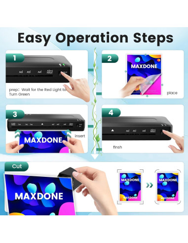 Máquina de Laminado Térmica MAXDONE A3 13 Pulgadas 1.59 kg