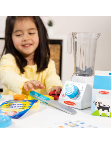 Juego de licuadora Melissa & Doug 22 piezas de madera