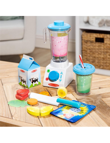 Juego de licuadora Melissa & Doug 22 piezas de madera