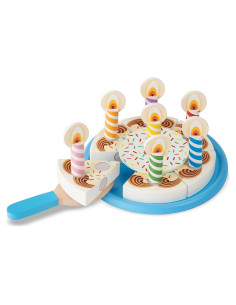 Pastel de Cumpleaños de Madera Melissa & Doug 34 Piezas