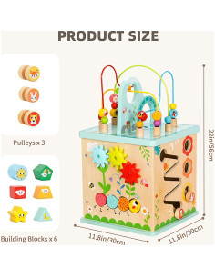 Centro de Actividades OOOK 5 en 1 para Bebés - Juguete Montessori 2