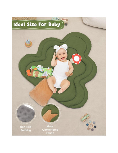 Alfombra de Juego para Bebés PIIKAGO Árbol 99x86 cm 6 Juguetes