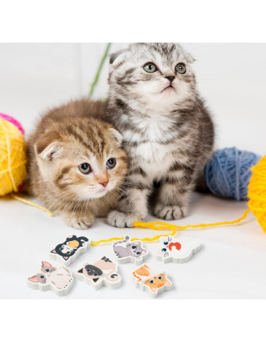 Borradores de Gato ANGOLIO 60 Pcs Multicolor para Niños
