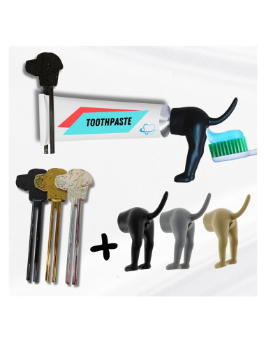 Set de 3 Tapas de Pasta de Dientes y Exprimidor Garzus