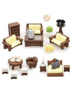Kit de Muebles para Casa de Muñecas MOMOONNON 23 Piezas