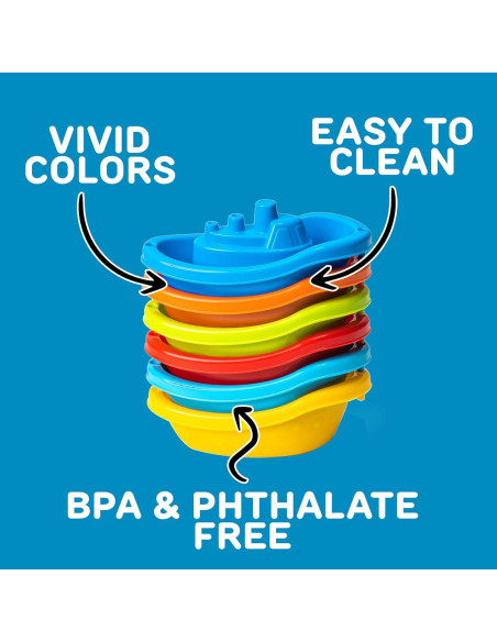 Barco de Juguete Apilable uToyz - 6 Piezas para Niños