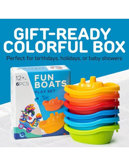 Barco de Juguete Apilable uToyz - 6 Piezas para Niños