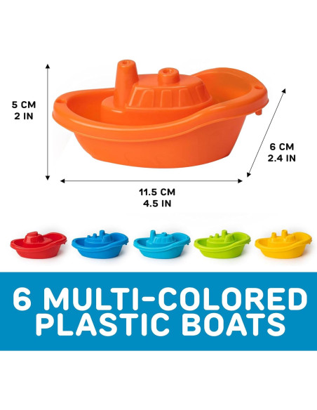 Barco de Juguete Apilable uToyz - 6 Piezas para Niños
