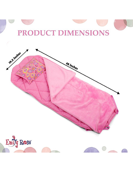 Colchoneta para Siesta Niños Emily Rose con Almohada y Manta