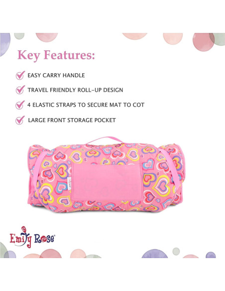 Colchoneta para Siesta Niños Emily Rose con Almohada y Manta