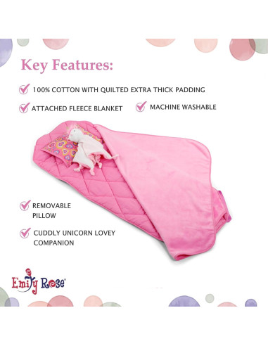 Colchoneta para Siesta Niños Emily Rose con Almohada y Manta