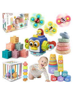 Cubo de Actividades Montessori ELLECK 6 en 1 para Bebés