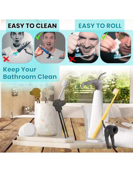 Set de 3 Tapas de Pasta de Dientes y Exprimidor Garzus