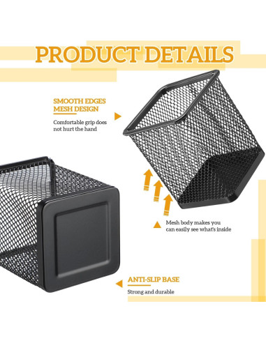 6 Tazas Cuadradas de Metal para Tablero Perforado Colingmill