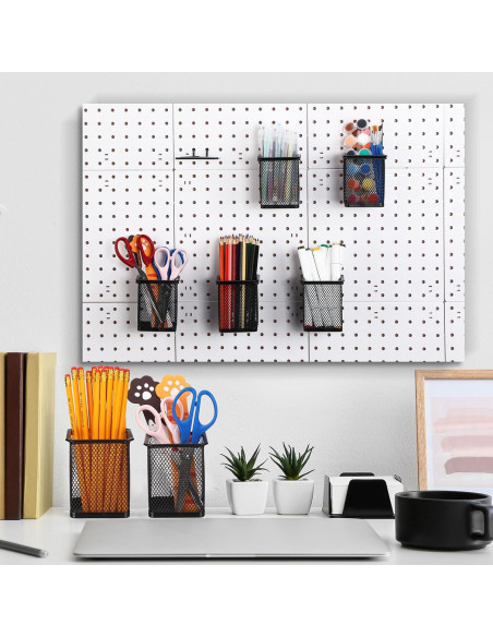 6 Tazas Cuadradas de Metal para Tablero Perforado Colingmill