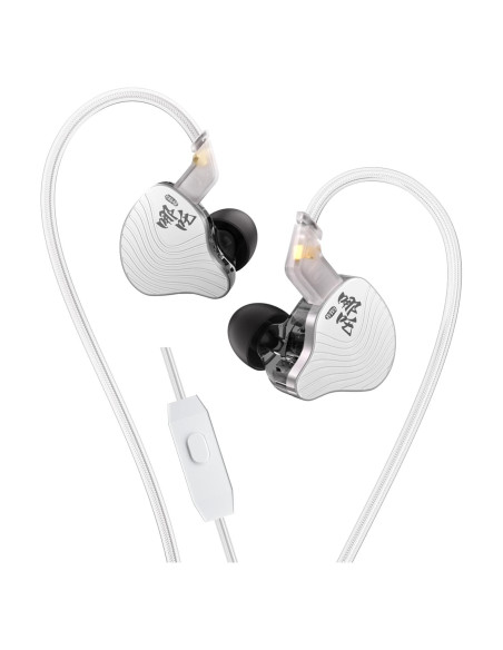 Auriculares KBEAR NZ02 In Ear con Cable y Micrófono Plata