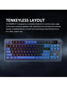 Teclado Mecánico GAMDIAS HERMES E7 RGB Tenkeyless PBT 2