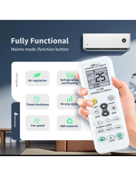 Control Remoto Universal PZL K-1028E para Aire Acondicionado Control Remoto Universal PZL K-1028E para Aire Acondicionado