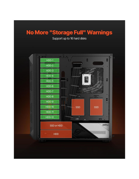 Caja de Juegos para PC VEVOR Torre Media con 4 Ventiladores