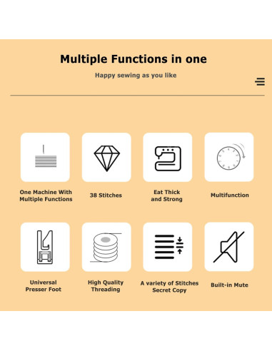 Máquina de Coser Mini Portátil GY10942 con 12 Puntadas y Mesa