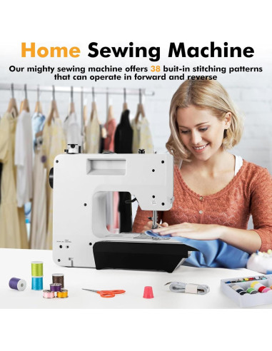 Máquina de Coser Mini Portátil GY10942 con 12 Puntadas y Mesa