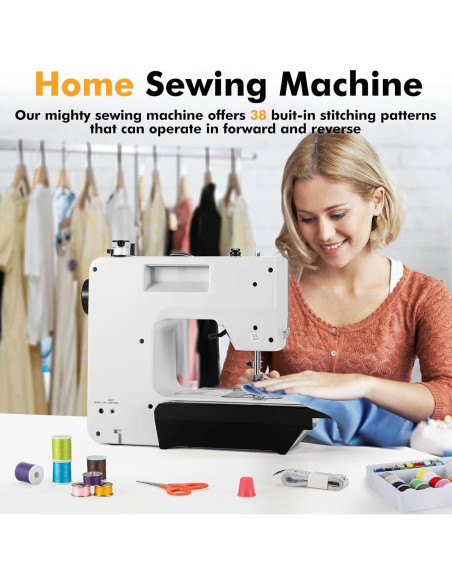 Máquina de Coser Mini Portátil GY10942 con 12 Puntadas y Mesa