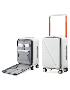 Maleta de Mano MILADA 20" Carcasa Dura Blanco TSA 41L