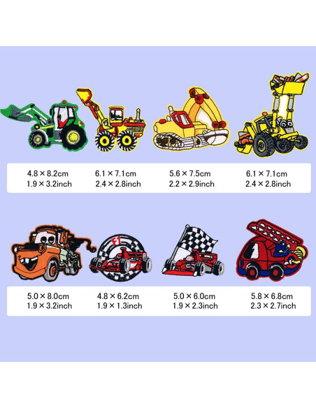 Woohome 16 Parches de Hierro Vehiculares para Ropa y Manualidades