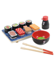 Juego de Comida de Sushi de Madera WoodenEdu 25,4 cm