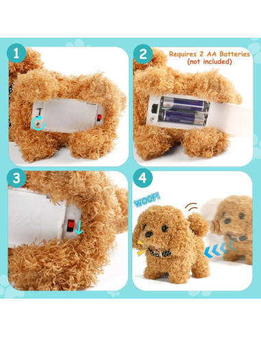 Juguete perro interactivo AN para niños 3 a 5 años