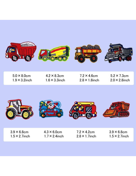 Woohome 16 Parches de Hierro Vehiculares para Ropa y Manualidades