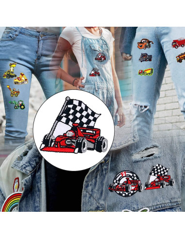 Woohome 16 Parches de Hierro Vehiculares para Ropa y Manualidades