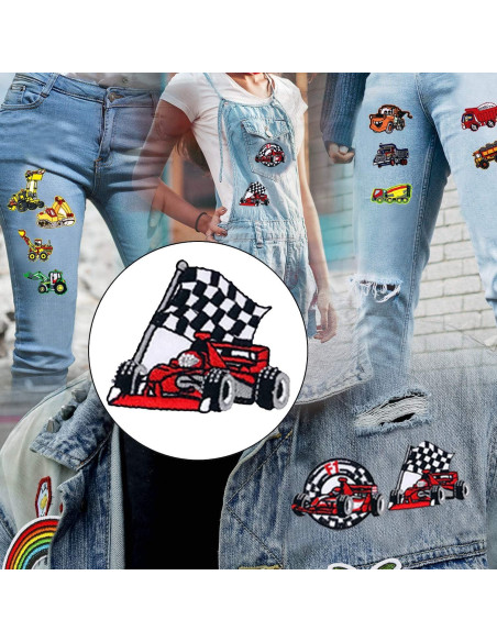 Woohome 16 Parches de Hierro Vehiculares para Ropa y Manualidades