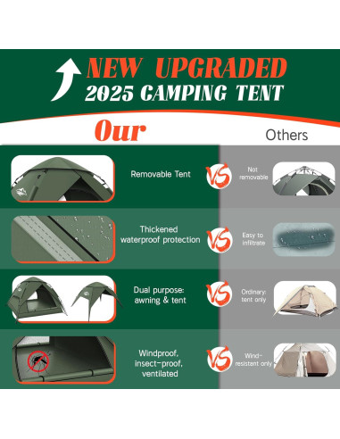 Tienda Pop Up Purebox para 2-3 Personas Impermeable